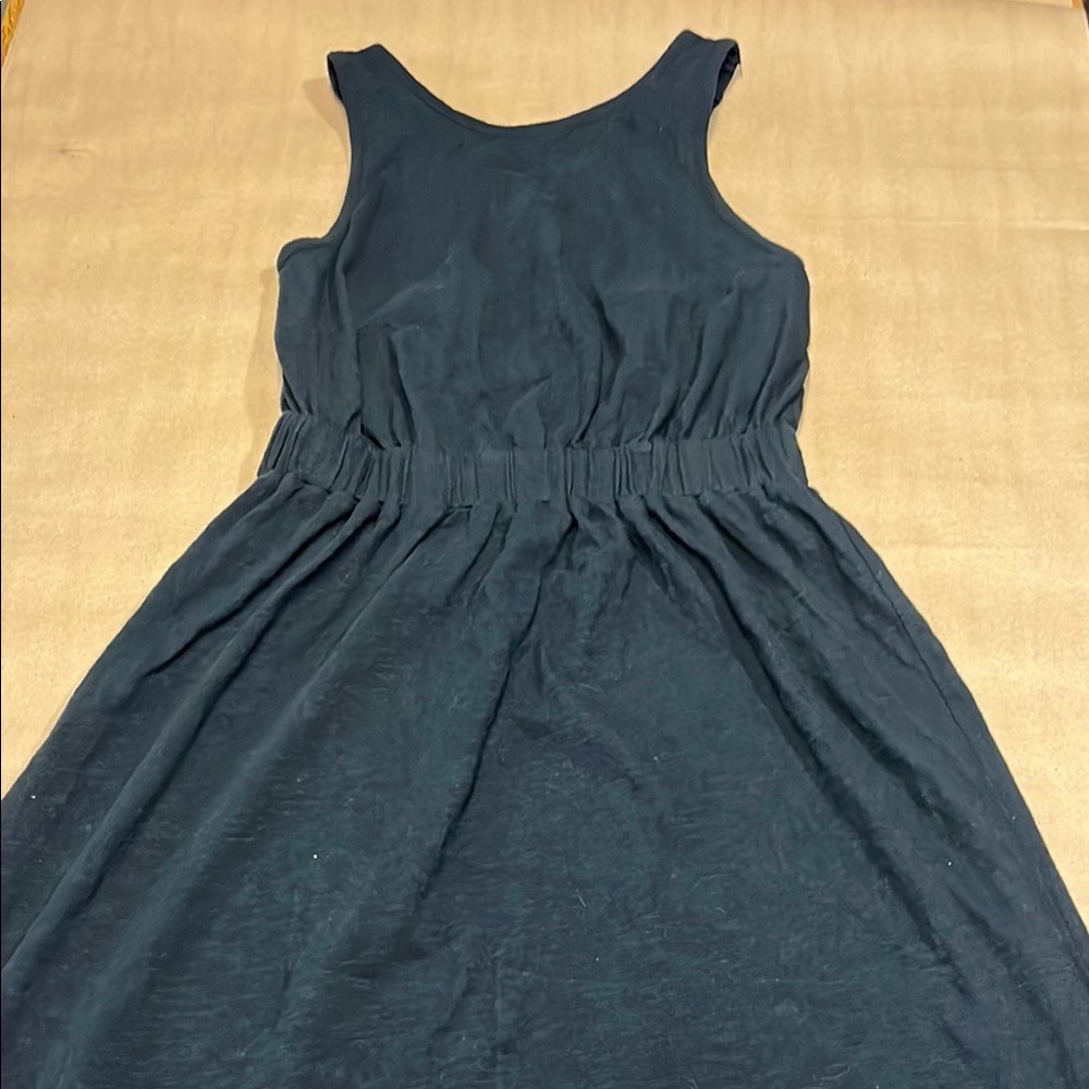 Loft Black Halter Criss Cross Back Sleeveless Maxi Dress Medium